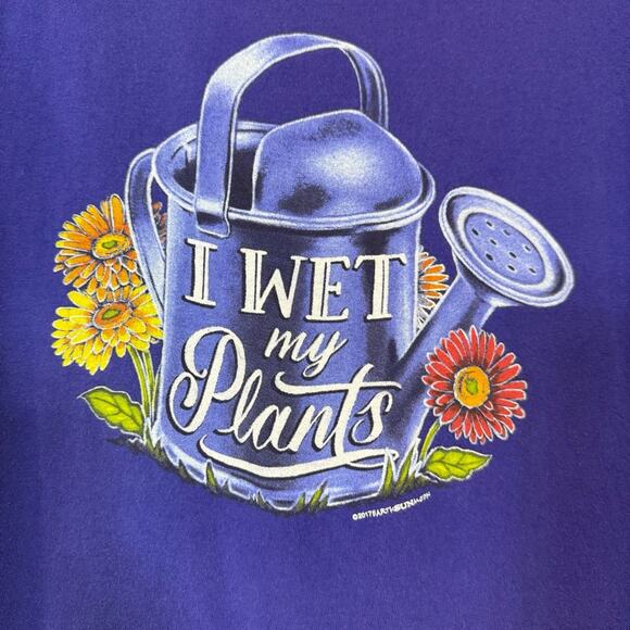 Vibrant Purple Short Sleeve Tee with Playful Graphic. Similar to a size 1X/2X - Picture 2 of 4
